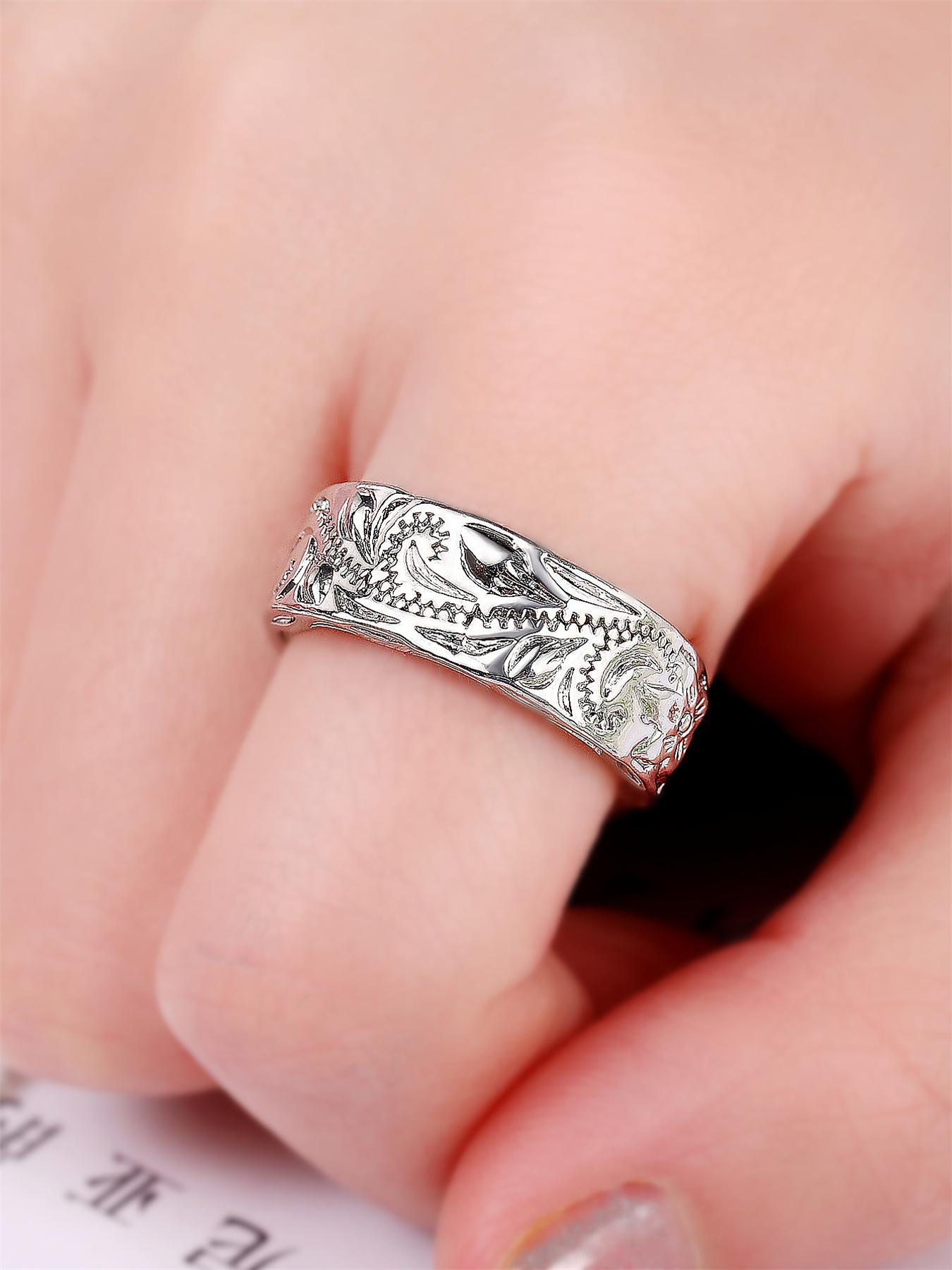 Vintage Rhinestone Decorated Ring, Elegant Engagement Ring for Women, Fashion Jewelry Accessories for Party, Daily Clothing Decor, Exquisite Jewelry for Birthday Gift