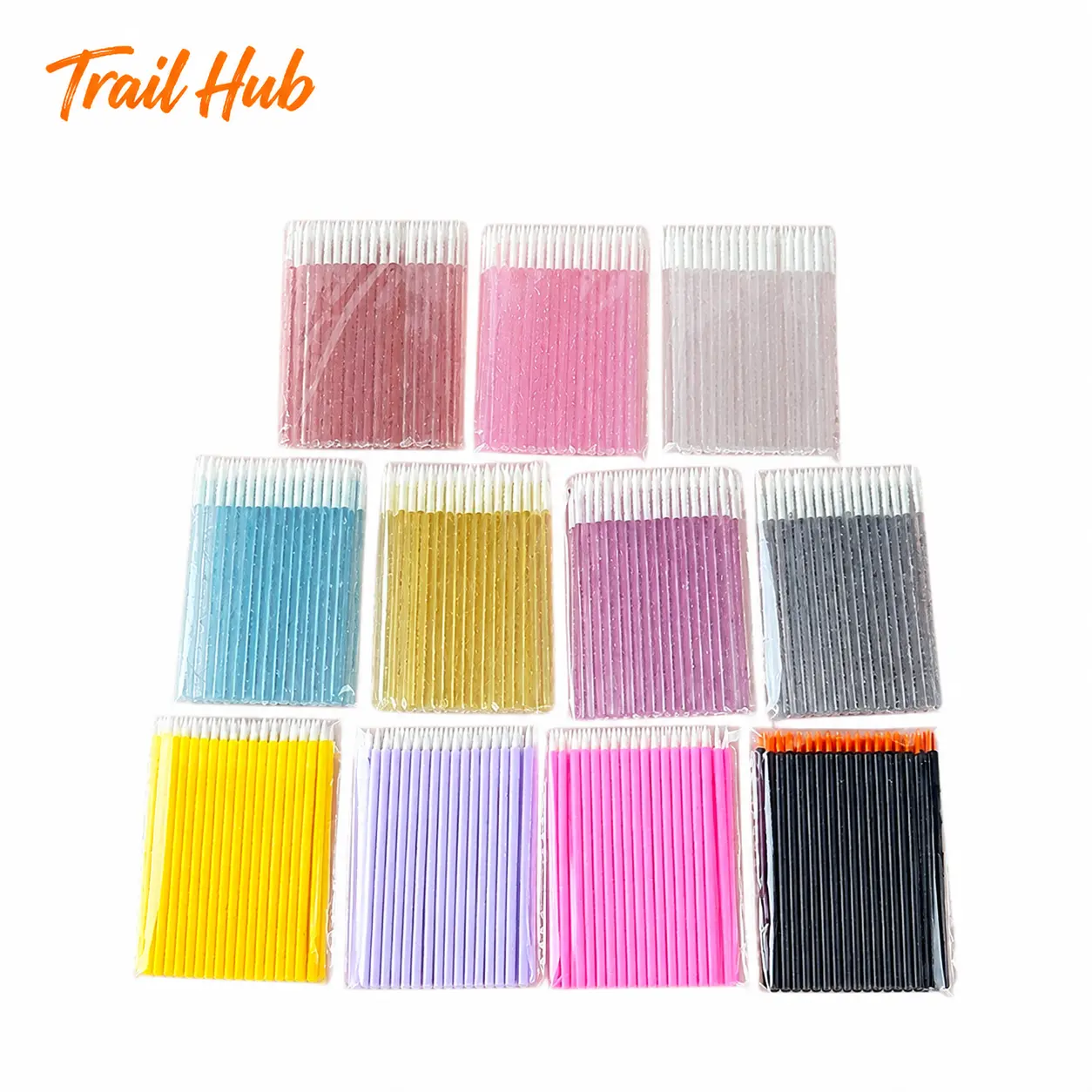 250-Piece Disposable Eyeliner Brushes with Crystal Tips, Soft Fibers for Precise Lines, Ideal for Aegyo-Sal Look, Eye and Lip Liner Application, Everyday Beauty Use