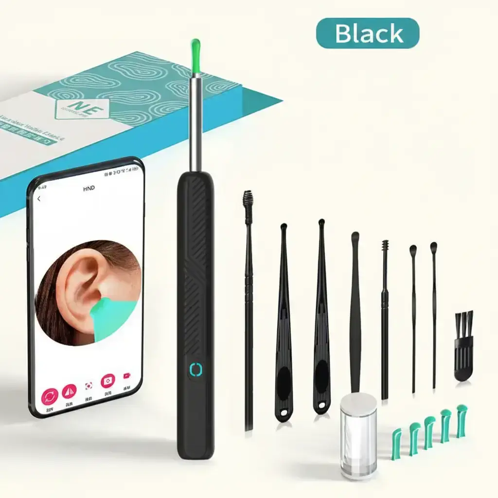 Electric Earwax Removal Tool with Camera, Portable Waterproof Ear Cleaner and Ear Canal Camera Kit with Type-C Charging, Earwax Remover and Ear Pick Set, Ear Cleaning Tools #GLOBAL PICKS