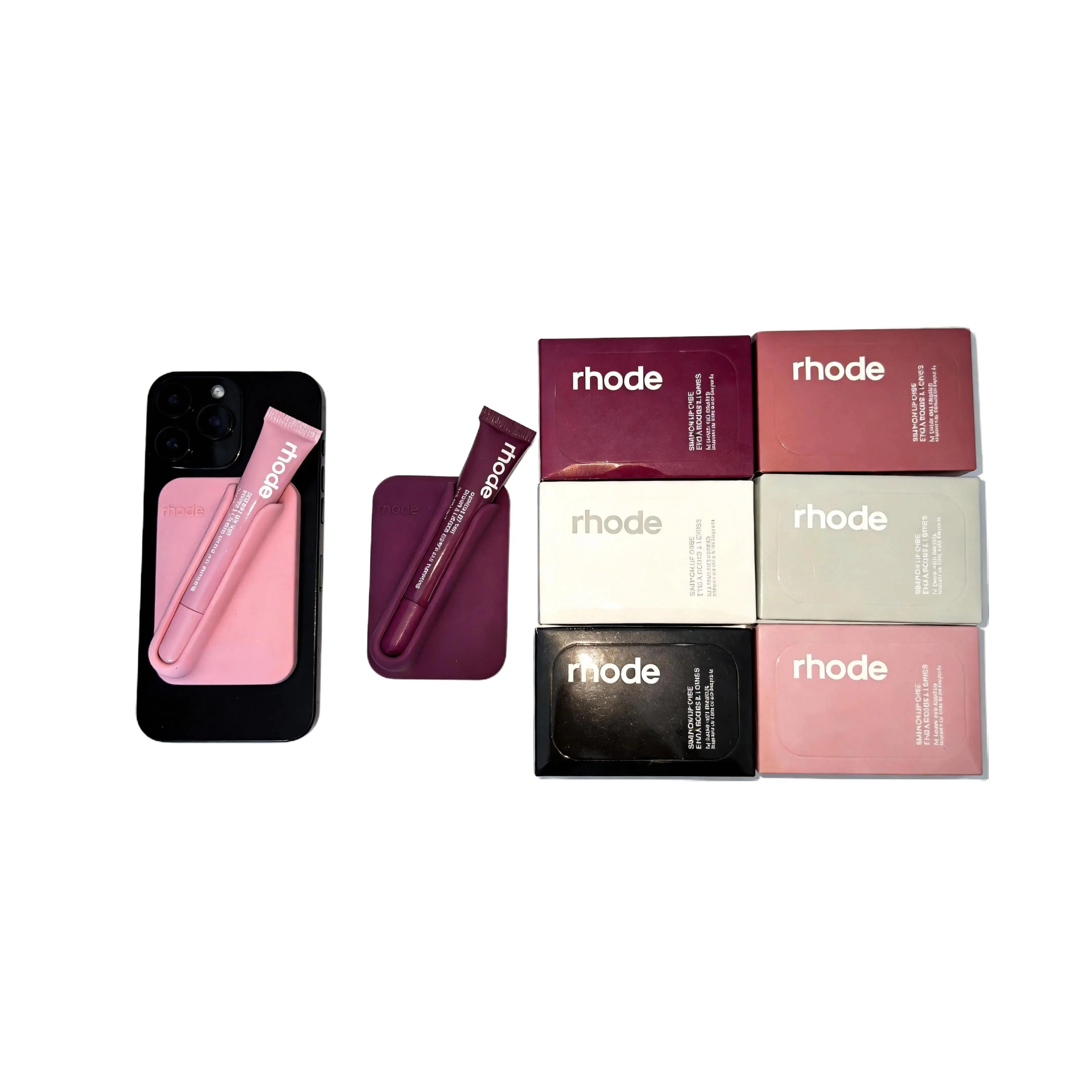 Silicone Wireless MagSafe-Compatible Snap-On Lip Holder Phone Case for iOS iPhone Series (17 Air, 16, 15, 14, 13 Pro Max)