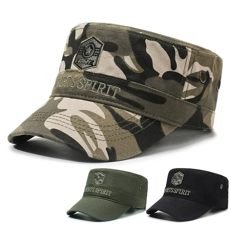 Main Character Energy Camo Cadet Hat Flat Top Military Cap Y2K Viral Baddie Aesthetic Effortless Glamour Tactical Cargo Streetwear Adjustable
