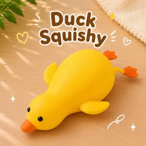 Jumbo Duck Squishy Toy, Kawaii Animal Fidget, Sensory Stress Relief