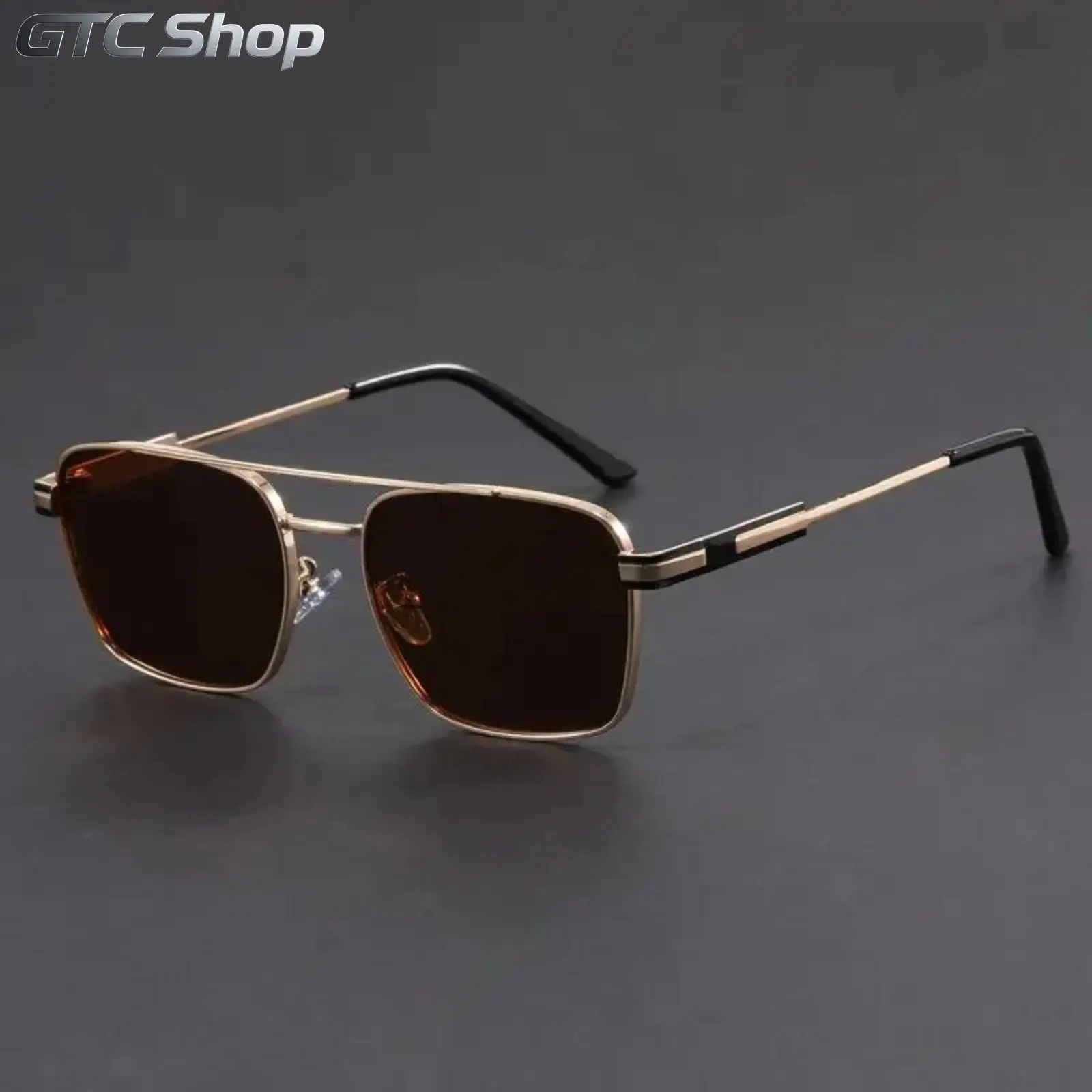 Men’s Classic Retro Double-Bridge Metal Frame Aviator Sunglasses, UV400 Anti-Glare Lightweight Protective Shades, Timeless Fashion Eyewear, Versatile UV Block Accessory For Highway Driving, Daily Commutes, Road Trips, Outdoor Sports & Everyday Casual Styl