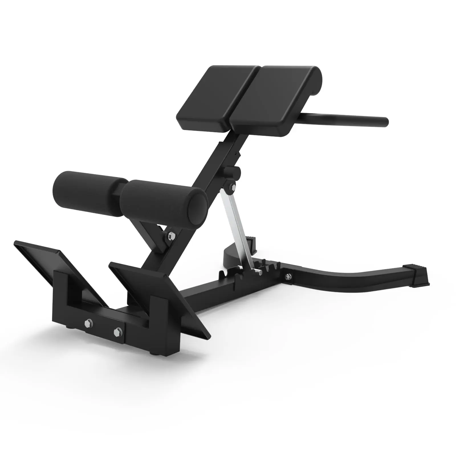 Adjustable Roman Chair Back Extension Workout Bench, Full Body Core & Glute Targeted Trainer, Heavy Duty 330 LBS Weight Capacity with Non-Slip Base, Compact Home Gym Fitness Equipment for Strength Training
