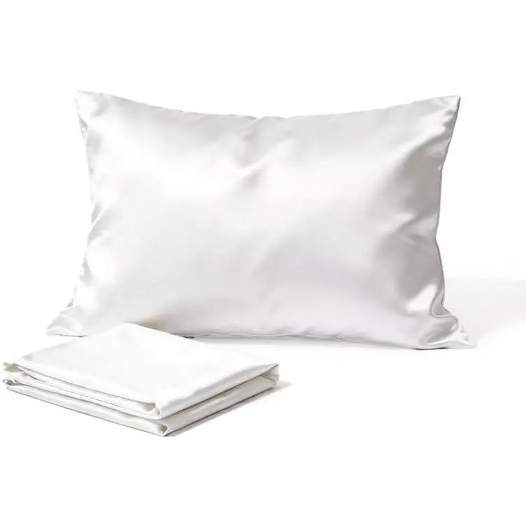 Queen Size Silk Pillowcase Set (2pcs, 20x30in) - Wrinkle-Free, Soft Polyester Pillowcases for Bedroom Use, Simple Look for Room Decor, House Decor, Smooth Texture