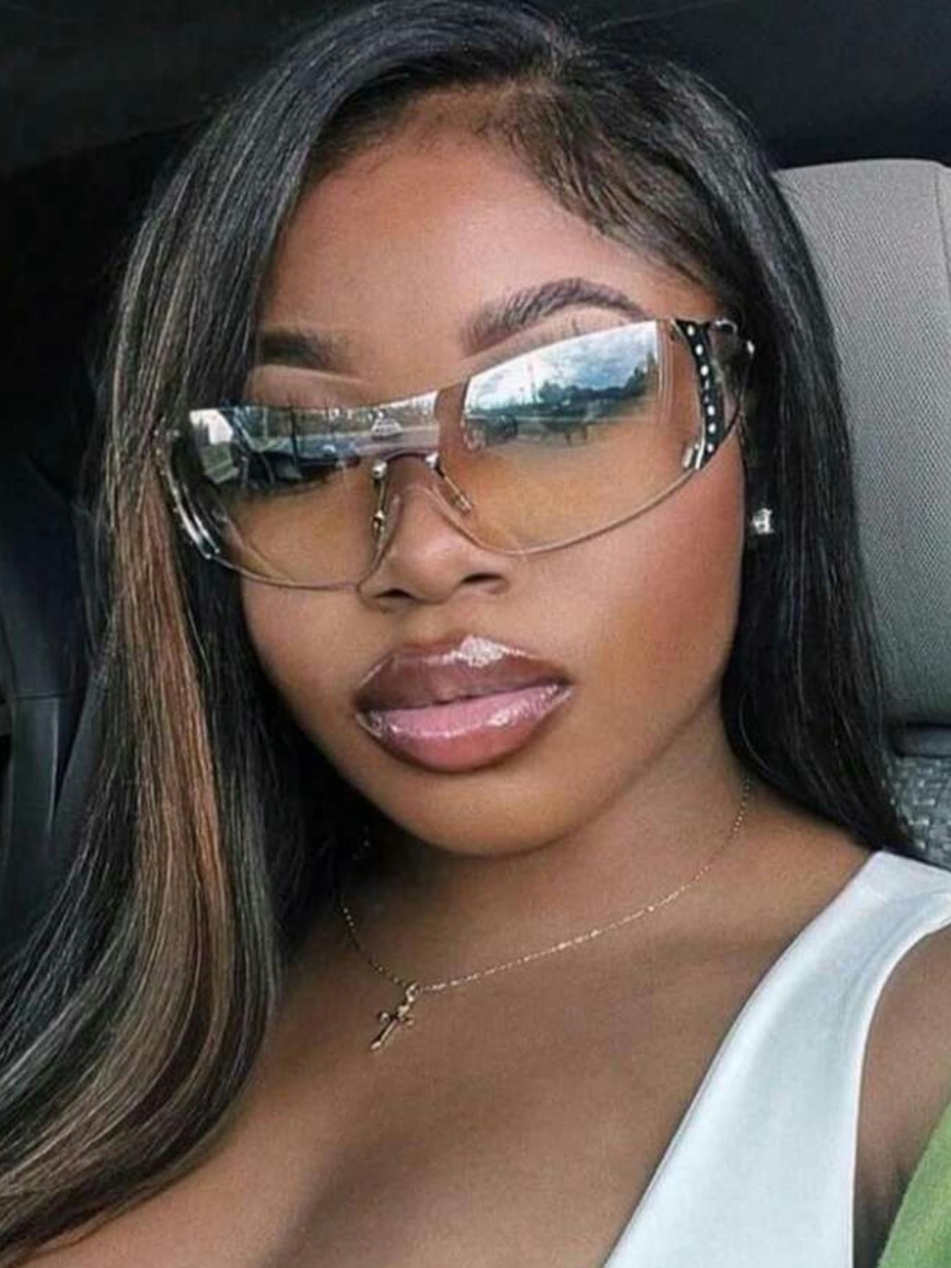 Vintage Trendy Sunglasses, Retro Y2K Sunglasses for Everyday Use, Fashion Accessories for Outdoor Activities, Trendy Casual Sunglasses