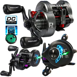 Round Baitcasting Fishing Reel Ultralight 5+1BB  7.2:1 Gear Ratio B DC Baitcaster Reel Smooth and Sensitive Trolling Fishing Reel for Freshwater Saltwater Fishing