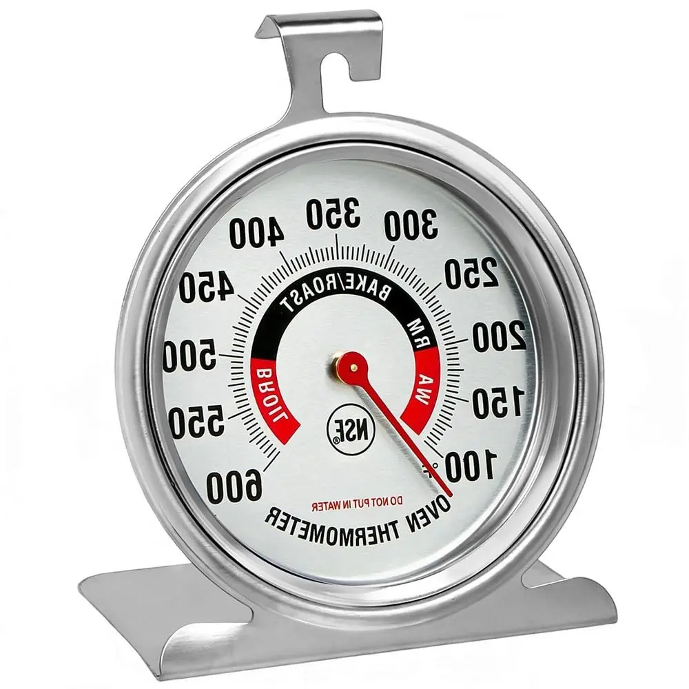 Large 3.5" Oven Thermometer for Gas/Electric Oven with Large Hanger & Base, Safe Leave-In Oven, Easy-to-Read Numbers, No Fading Color for Long Time Cooking