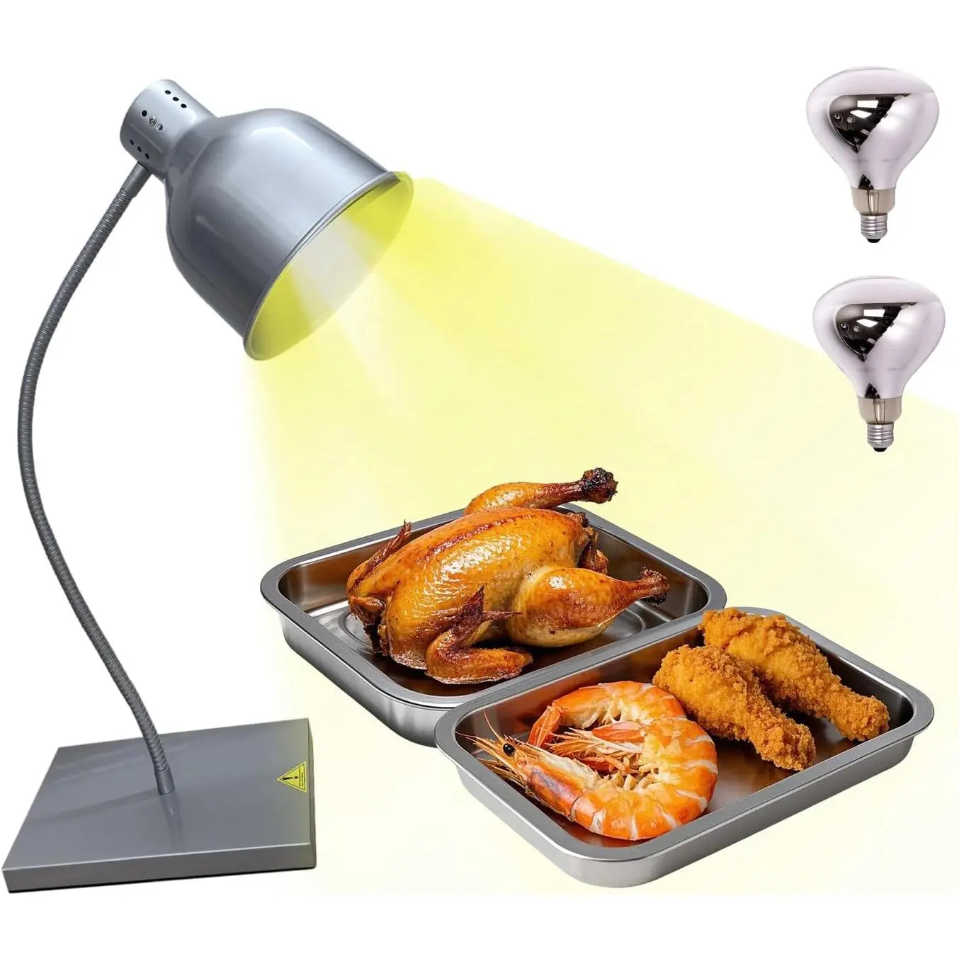 Heat Lamp Commercial  Warmer Lamp, 275W Heat Lamp for  Heating Catering  Warming Lamp for  Service Restaurant Buffet Kitchen (Single  )
