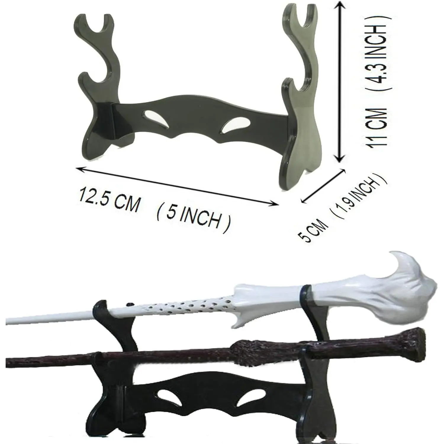 Two Tiers Holder Display Stand /  Bracket Rack for Wand Collection(Does not include Wand)