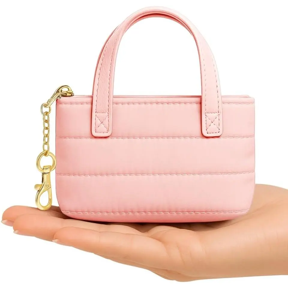 Cute mini handbag keychain, fashionable coin purse accessory, women's stylish wallet keychain, novel down handbag keyring