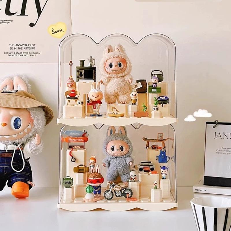 Blind Box Storage Box, DIY Stackable Blind Box Display Rack, Transparent Acrylic Storage Cabinet, Organizer for Collectibles & Toys