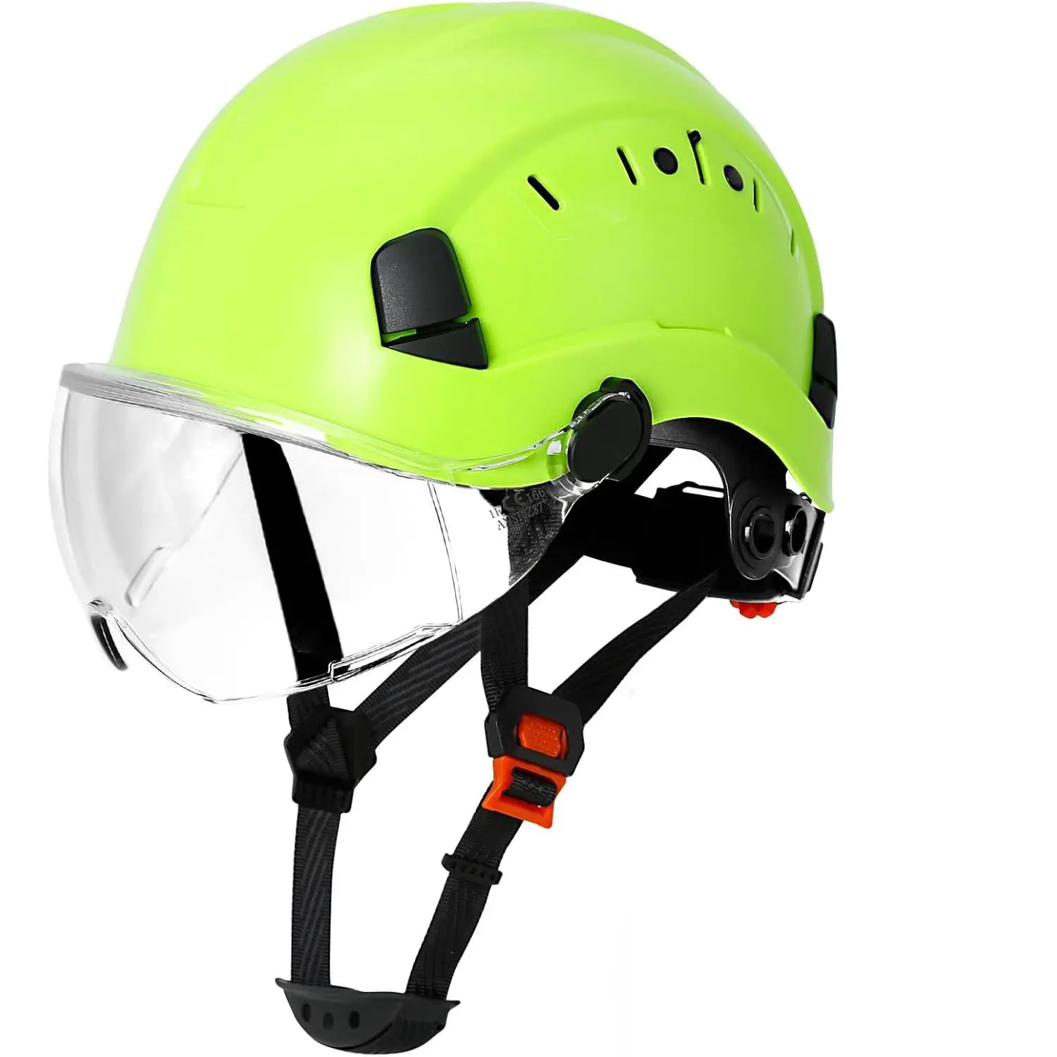 Protective Head Cap with Visor for Outdoor Work, ABS Shell,Adjustable Lightweight Head Protection with Clear Shield for Men Women DIY Gardening Scaffolding,clear visor Reflective Safety Safety Equipment