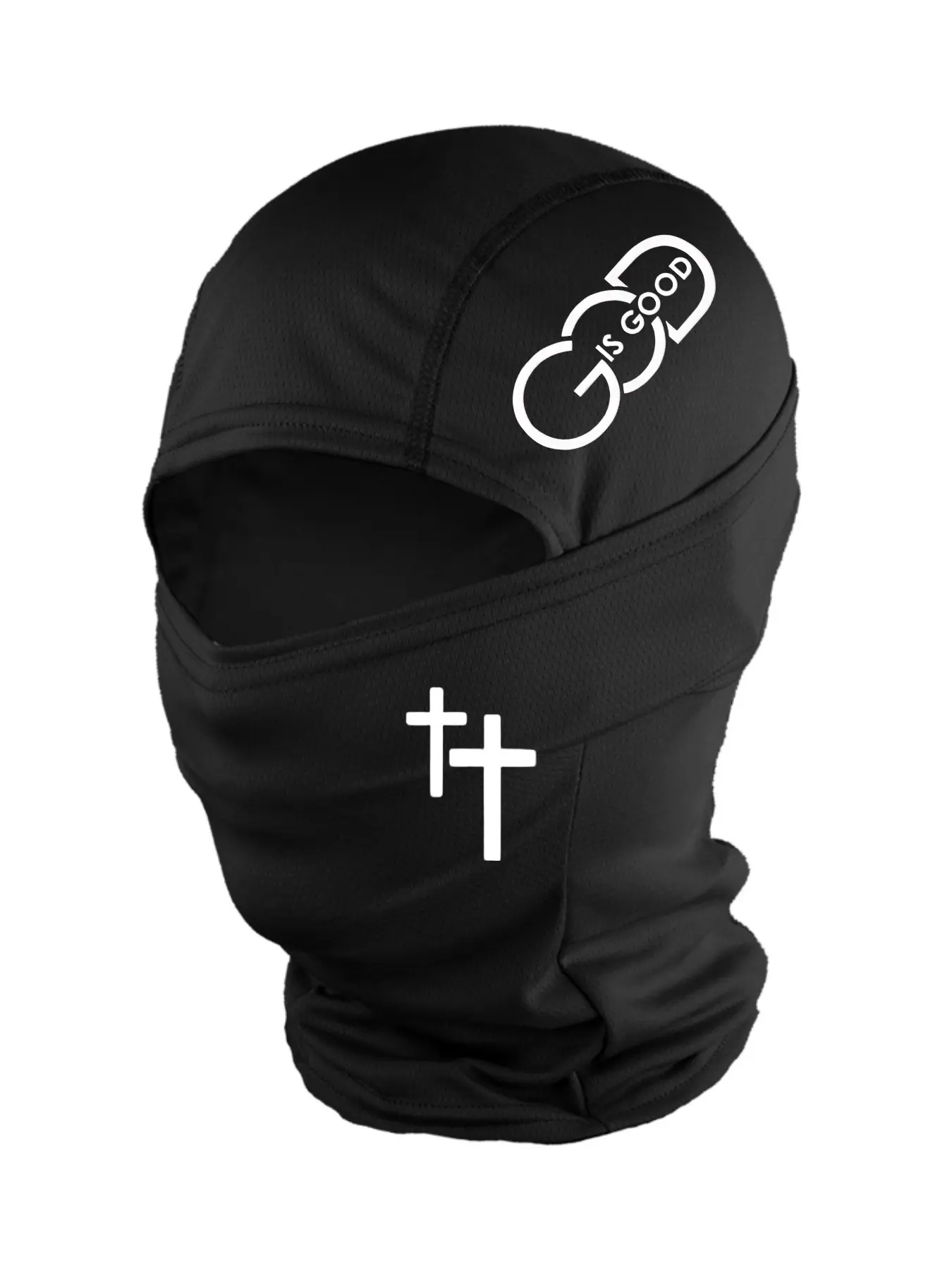 3pcs/2pcs/1pc Unisex Cross and GOD IS GOOD Letter Printing Balaclava Mask Neck Gaiter Masks Headwear Breathable Face Cover Ski Mask for Men Women Outdoor Sports Hiking Fishing Commuting Suitable for Daily Wear