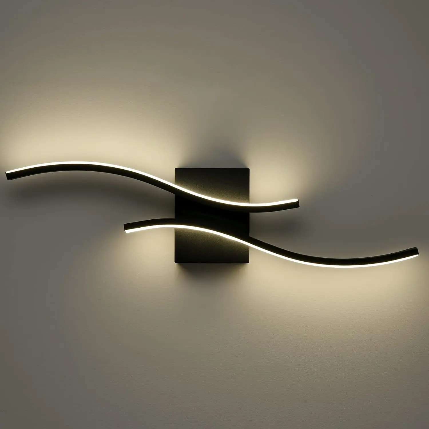 Modern Led Sconce Wall Lighting Indoor 24" Minimalist Industrial Black Wall Sconce Hardwire Wall Light for Small Space Bathroom Hallway Staircase Entryway