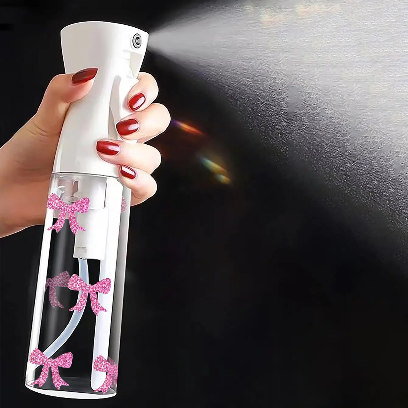 1pc hair spray bottle 200/300ml high-pressure continuous white superfine spray bottle, Transparent Bottles, hair tools, Hairspray, suitable for home areas, beauty salons, hair salons and other places, hair products and accessories