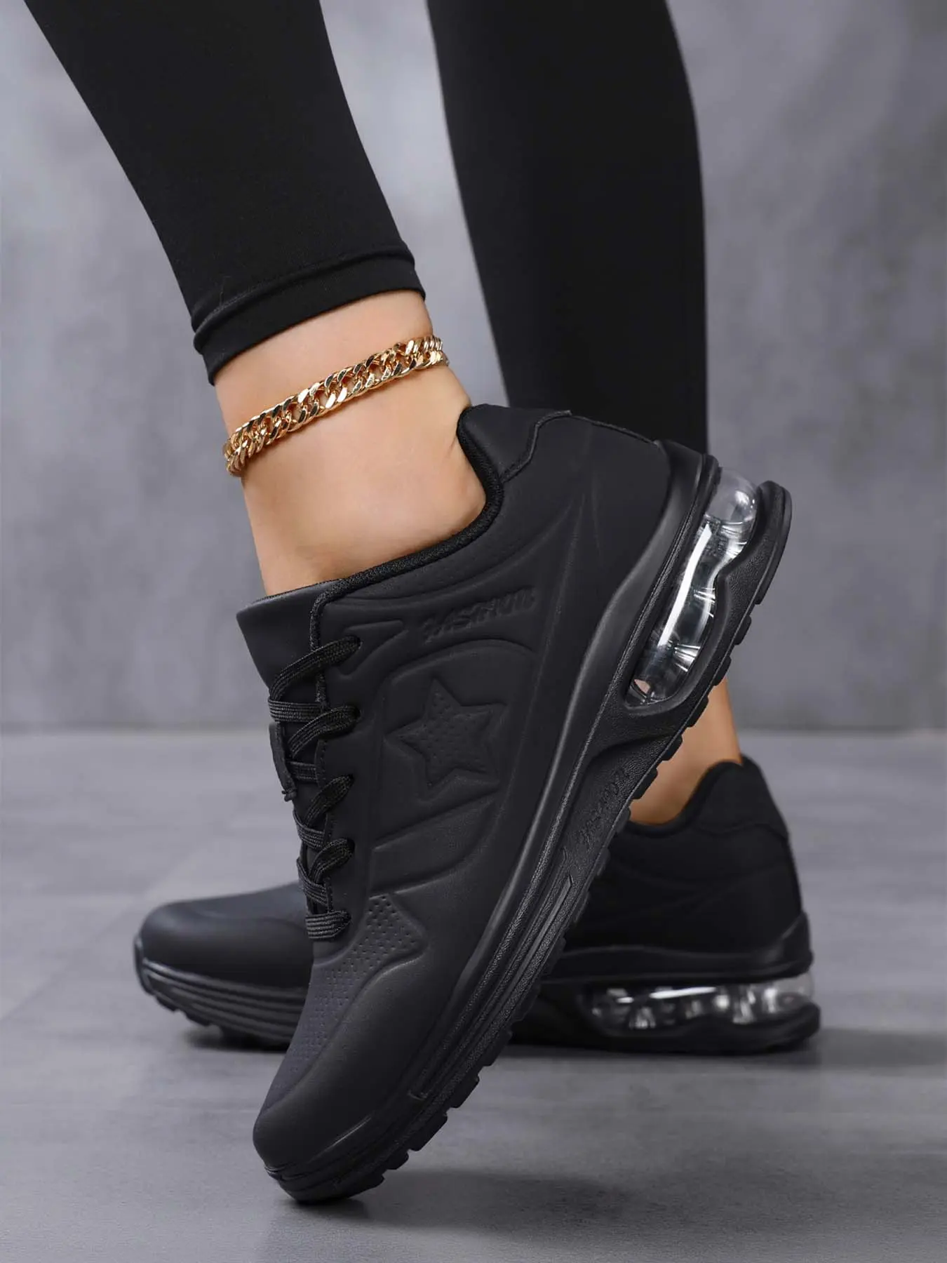Women's Thick Sole Dad Shoes, Breathable Flyknit Lightweight Laces, Height Boost Casual Sports Shoes, Outdoor Running Daily Commute Anti-Slip Training Shoes