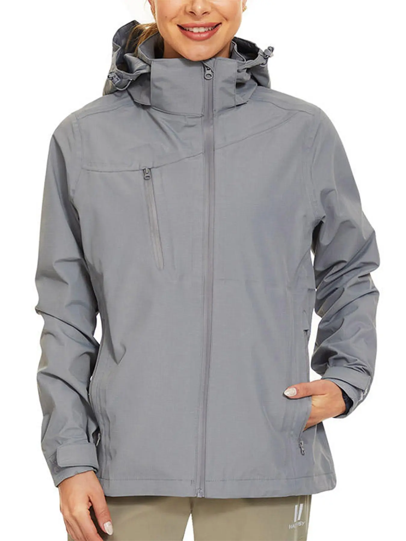 Women's Waterproof Breathable Fleece Jacket, 10000mm H2o Rainproof Windproof Warm Outdoor Sports Coat, Three-Layer Composite Fabric