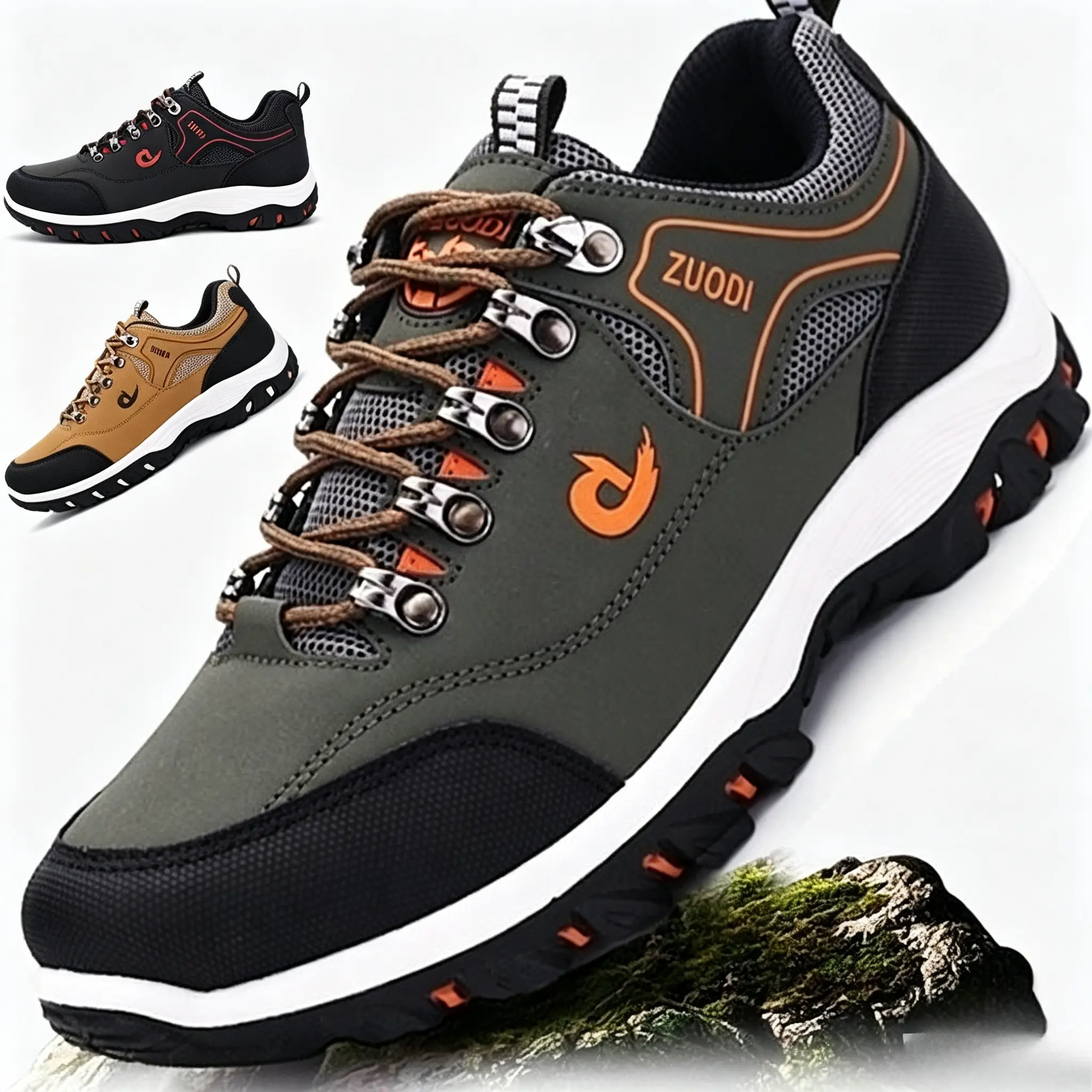 Men's Low Top Waterproof Anti-Slip Synthetic All-Seasons Outdoor Walking Shoes - Fashion Casual Trainers for Hiking, Training, Sizes 39-48 Outdoor Footwear, Low Top Shoes, Hiking / Light Outdoor