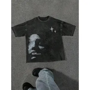 Manfinity EMRG Men Crew Neck Graphic Print Short Sleeve Casual T-Shirt, For Going Out, Boyfriend Gift
