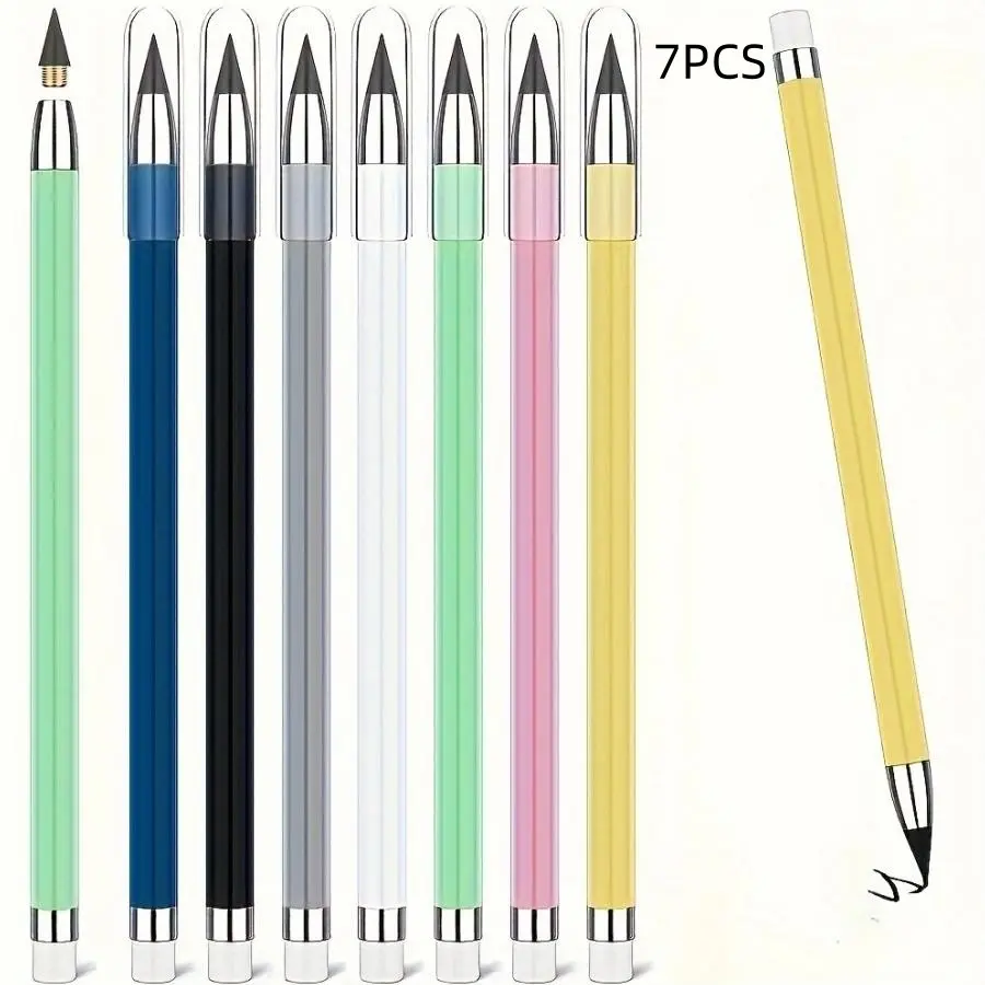 Infinity Pencil Reusable Eternal Writing Pencil with Eraser, Durable Design for Long-Lasting Use, Perfect for Daily Writing Needs, Stationery, Writing Instruments
