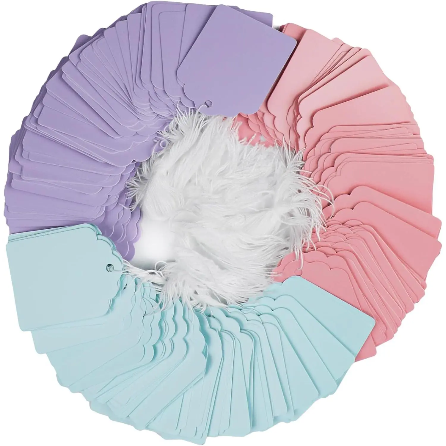200 count Price Tags with String Attached 1 3/4 Inch Writable Colored Hang Tag String Tags for Pricing Clothing  Price Display Labels Blank Merchandise Marking Paper Tag, 1 3/4" x 1 3/8"