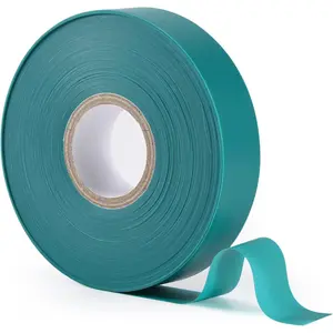 Stretch Tie Tape, 1” Wide 200FT Reusable Garden Plant Ties Green Tapes for Plants, Thick Garden Vinyl Stake Ribbon for Branches Flowers Tomatoes Indoor Outdoor Greenhouse