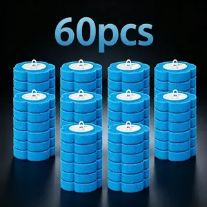 60-Pack Disposable Toilet Brush Heads, Toilet Brush Refills, Deep Cleaning, No Dead Corners, Effectively Removes Stubborn Stains, Ideal for Bathroom Hygiene, Bathroom Cleaning Tool