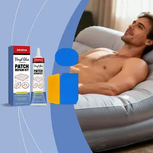 Jakehoe Inflatable Mattress Repair Kit, Camping Sleeping Pad Patch Set, Convenient Glue for Inflatable Bed Gaps, Easy-To-Use Repair Tools