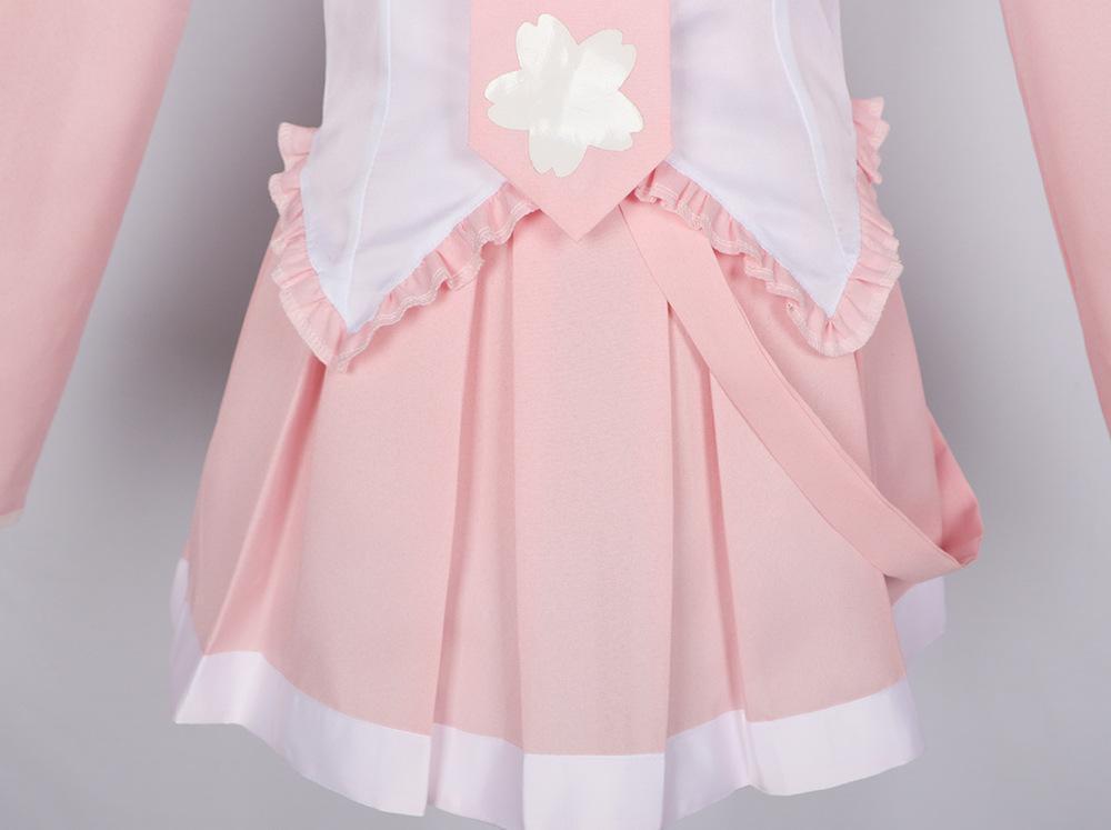 Pink Cosplay Costume Performance Suit Cos Suit Mi ku Regular C Suit Wig Cosplay Girls Spring Sakura Cherry Mi ku