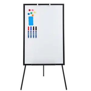 Magnetic Dry Erase Whiteboard Easel with Adjustable Tripod Stand – Double-Sided, Large Writing Surface – Perfect for Office, Study Area, Home Presentations, 36"x24", Black
