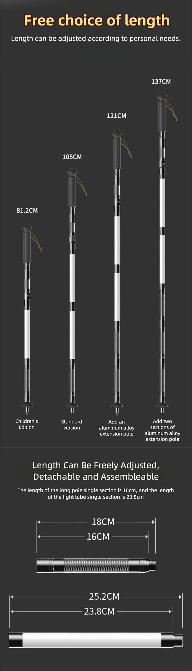 Laser Sword Walking Stick with Ultra-Bright LED Light| Rechargeable & Waterproof Hiking Staff for Seniors & Outdoor Enthusiasts, Perfect for Night Hiking, Camping, and Safe Exploration in The Dark