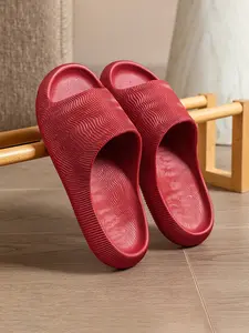 Unisex Textured EVA Slip-On Sandals, Breathable Thick Sole, Soft & Non-Slip for Home, Outdoor & Casual Wear