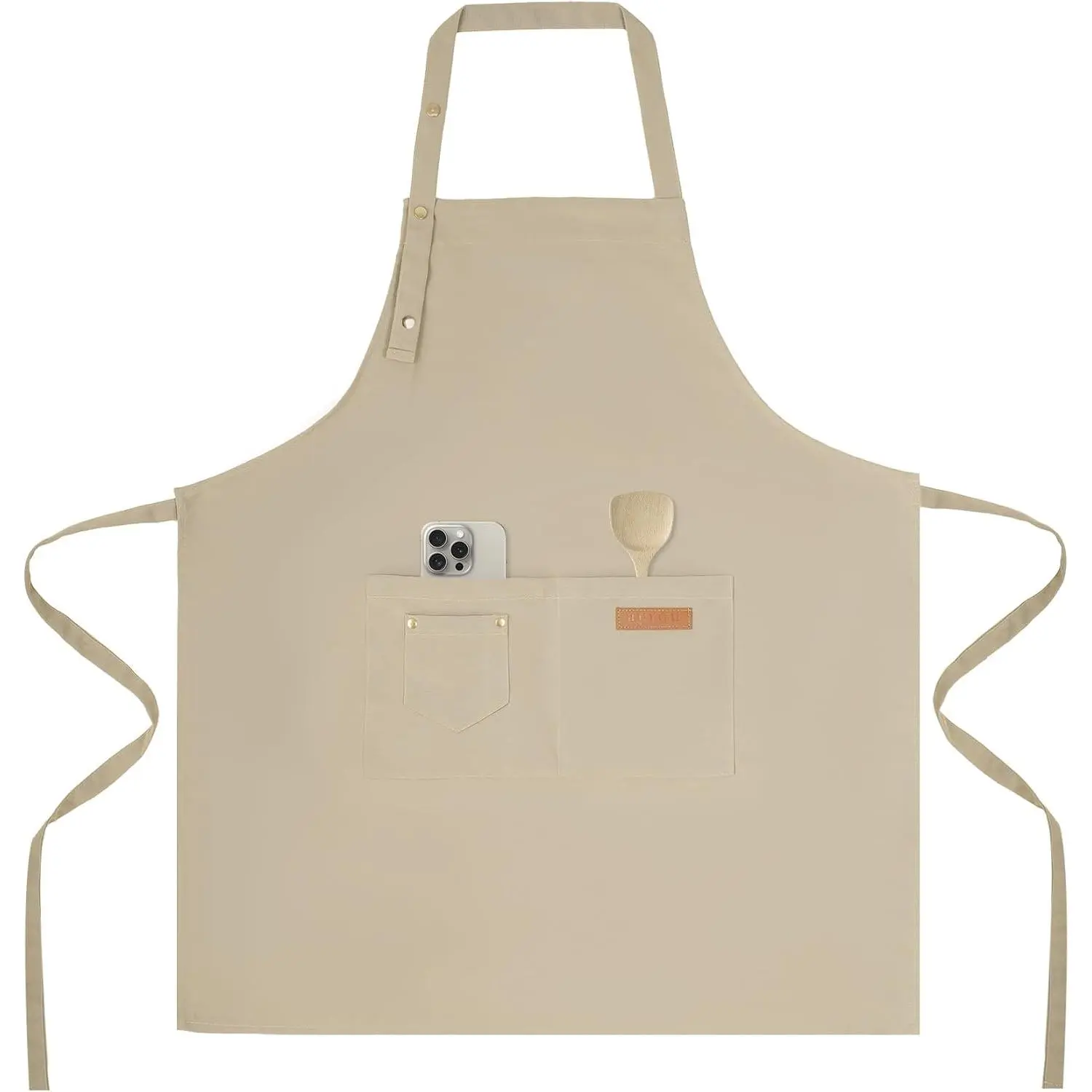 Art Aprons for Women Painting Pottery Baking, Mens Buckle Straps Kitchen Apron with Pockets for Chef Cooking