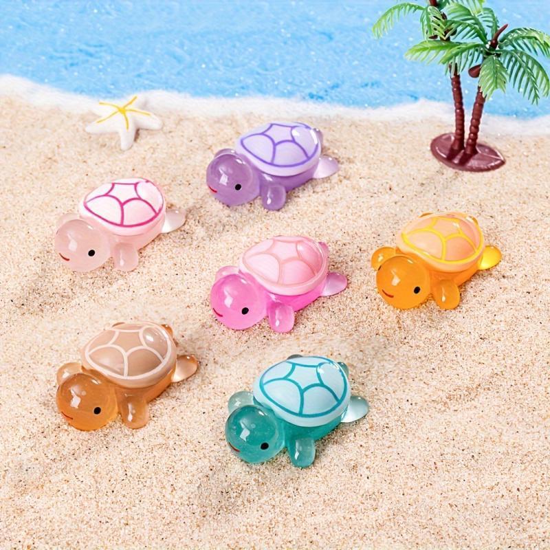 30pcs/16pcs Toddler-Safe Mini Resin Turtle Figurine Set, Night Light Feature, Non-Electric, Featherless Design, Party Favors & Decorations, Home Decor Ornament