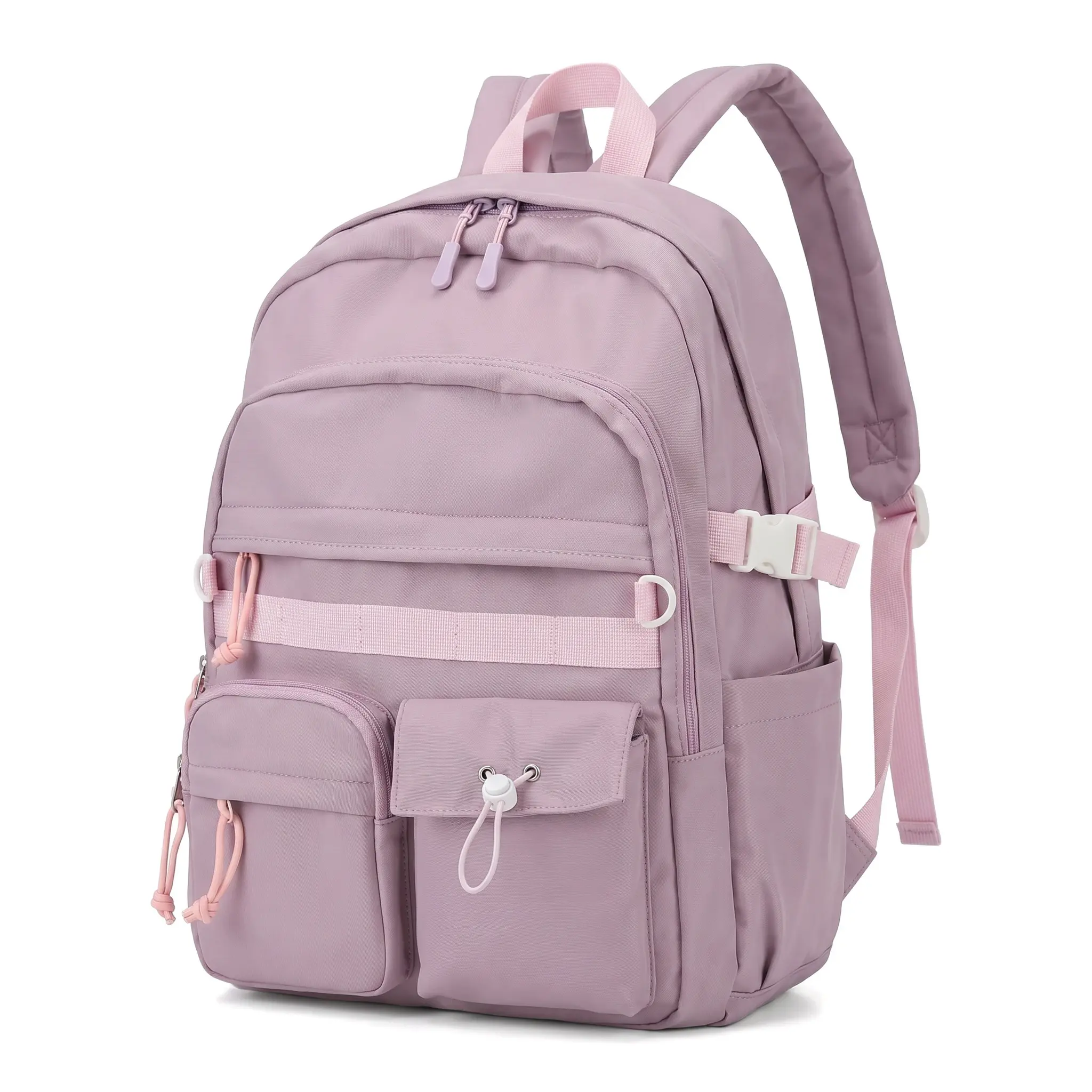 Unisex Nylon Backpacks for School, 16-Inch Laptop Daypack, 20-35L Large Capacity, Teen School Trip Ready, Urban Simple Functional Bag