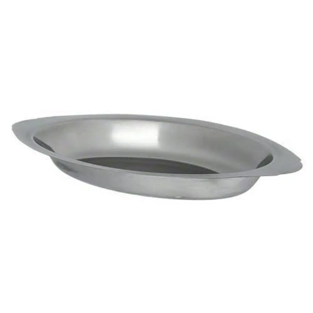 12 oz Oval Stainless Steel Au Gratin Dish, Silver