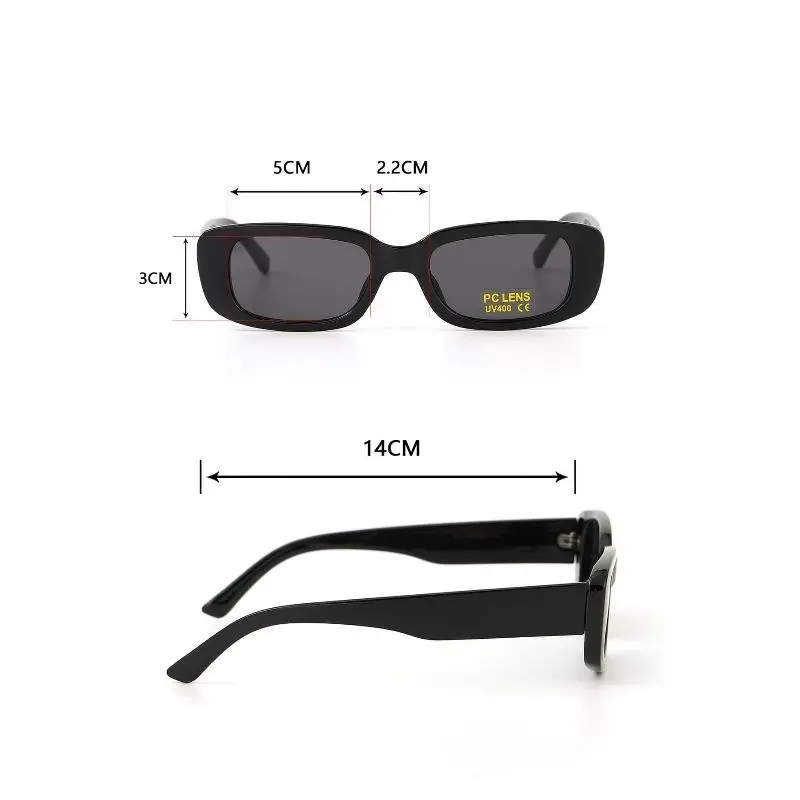 2-Pack Statement Frame Glasses for Women, 1980s Retro Small Square Sunglasses, Stylish Accessories with a Lightweight UV-Protection Lens for Everyday Use, 1980S Retro Women's Sunglasses, Anti-Uv Women's Sunglasses