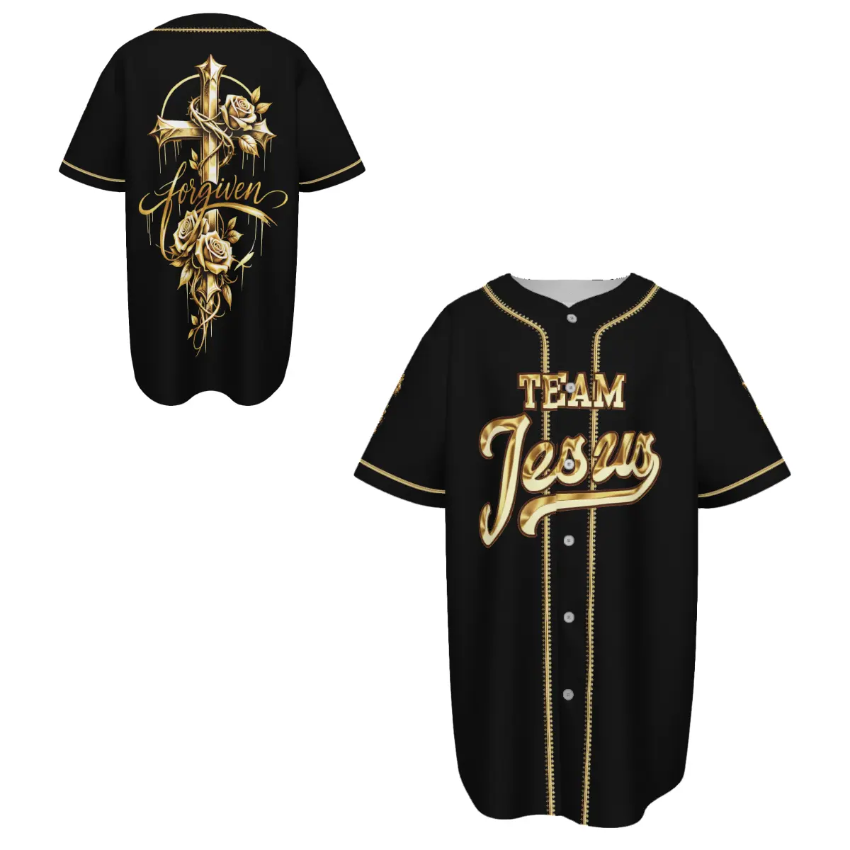 Vintage Jesus Faith Baseball Jersey Unisex, Inspirational Christian God Button Up Shirt, Retro Streetwear Game Day Outfit