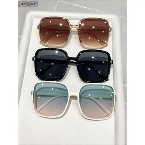 Unisex Y2K Ombre Tinted Sunglasses Retro Full Rim Shades for Women & Men, Lightweight Fashion Eyewear for Beach Vacation, Driving, Festival Outfit & Everyday Streetwear