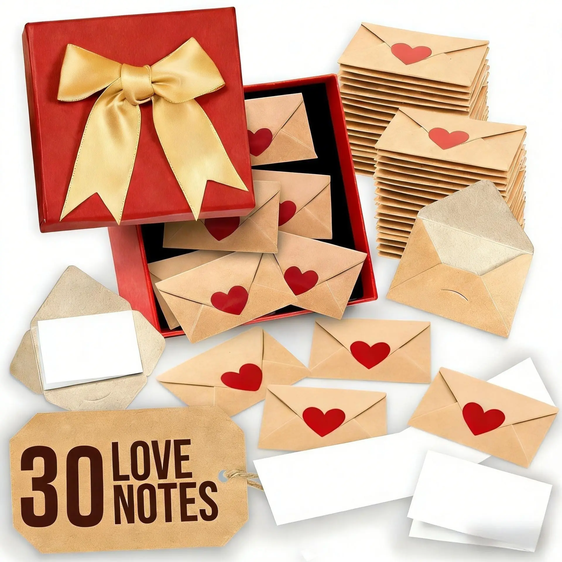 The latest 30/60 card set, mini stationery and envelopes, love games, Halloween, Christmas holiday greeting and declaration envelopes, suitable for weddings, graduations, Valentine's Day, birthdays, anniversaries, gifts for expressing "I love you" (for hi