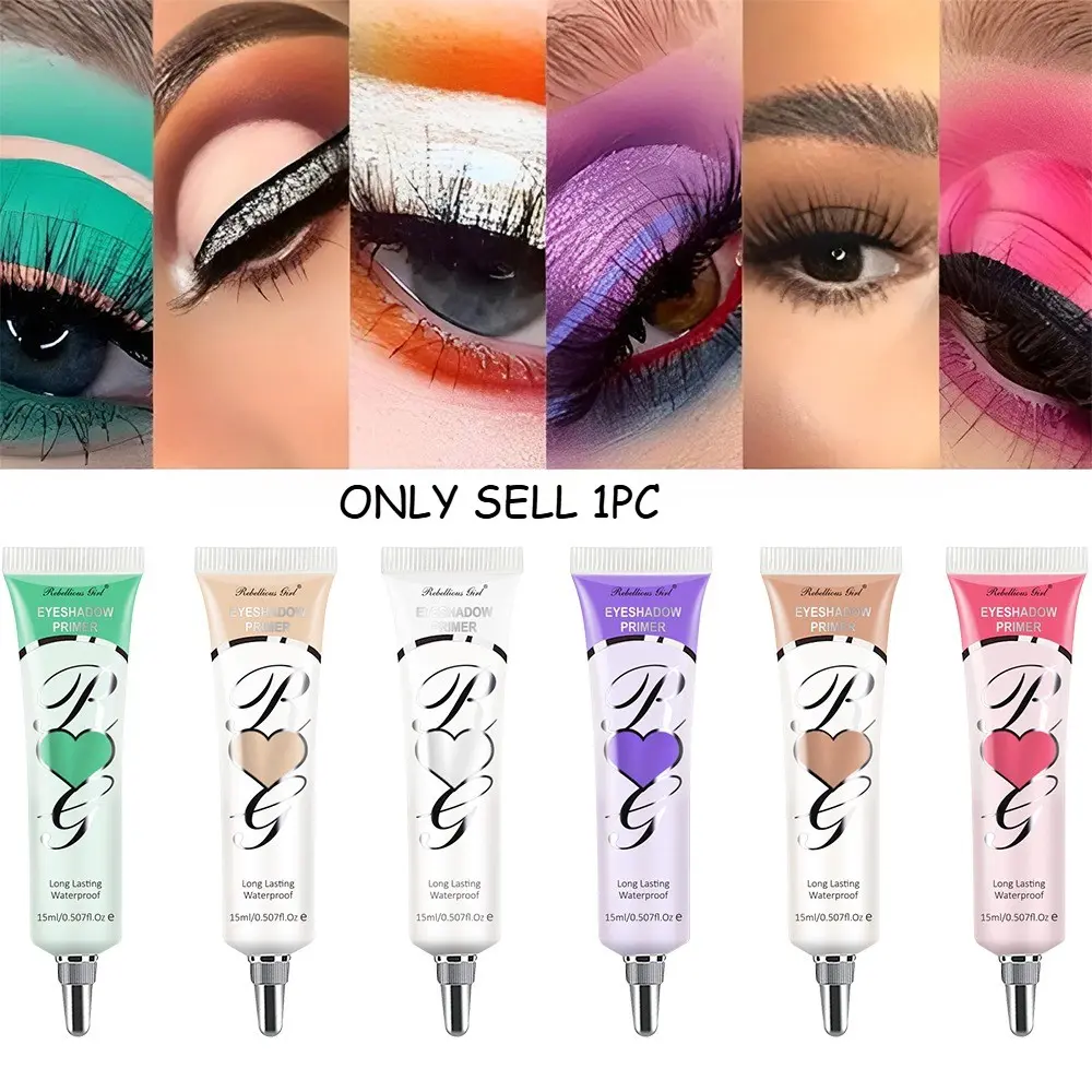 15ML Eye Primer, 6 Colors Available, Oil Control, Long-Lasting, Anti-Smudge, Enhances, Flawless, Vibrant, Eyeshadow Base, Ideal for Students, Commute, Stage Makeup
