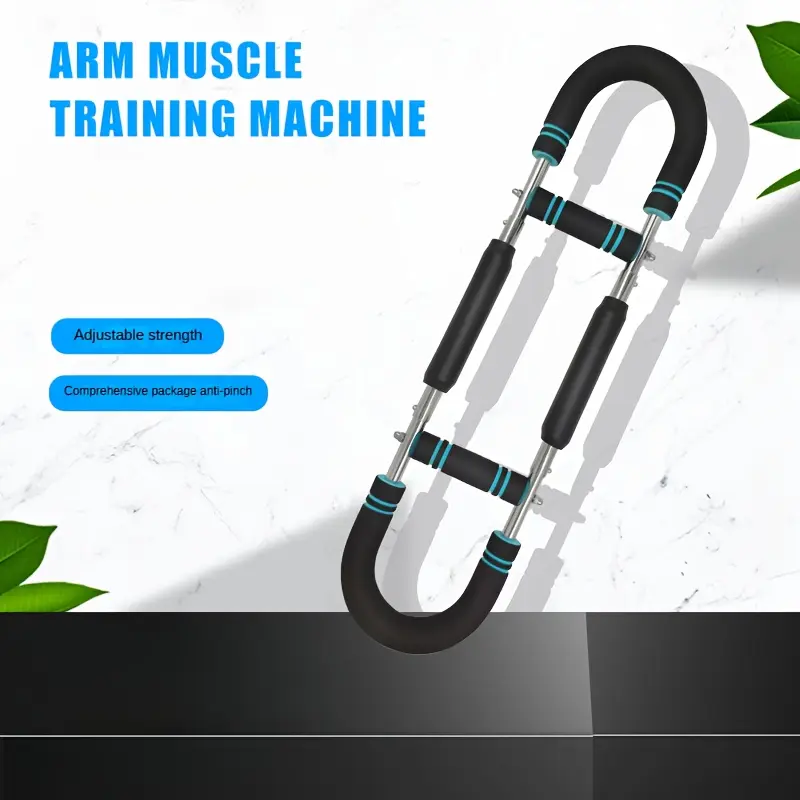 Valentine's Day Exclusive Gift: Adjustable U-shaped Arm Trainer with Foam, Forearm and Bicep Exercise Equipment for Home Fitness, Strength Training Equipment for Chest, Shoulders and Inner Thighs