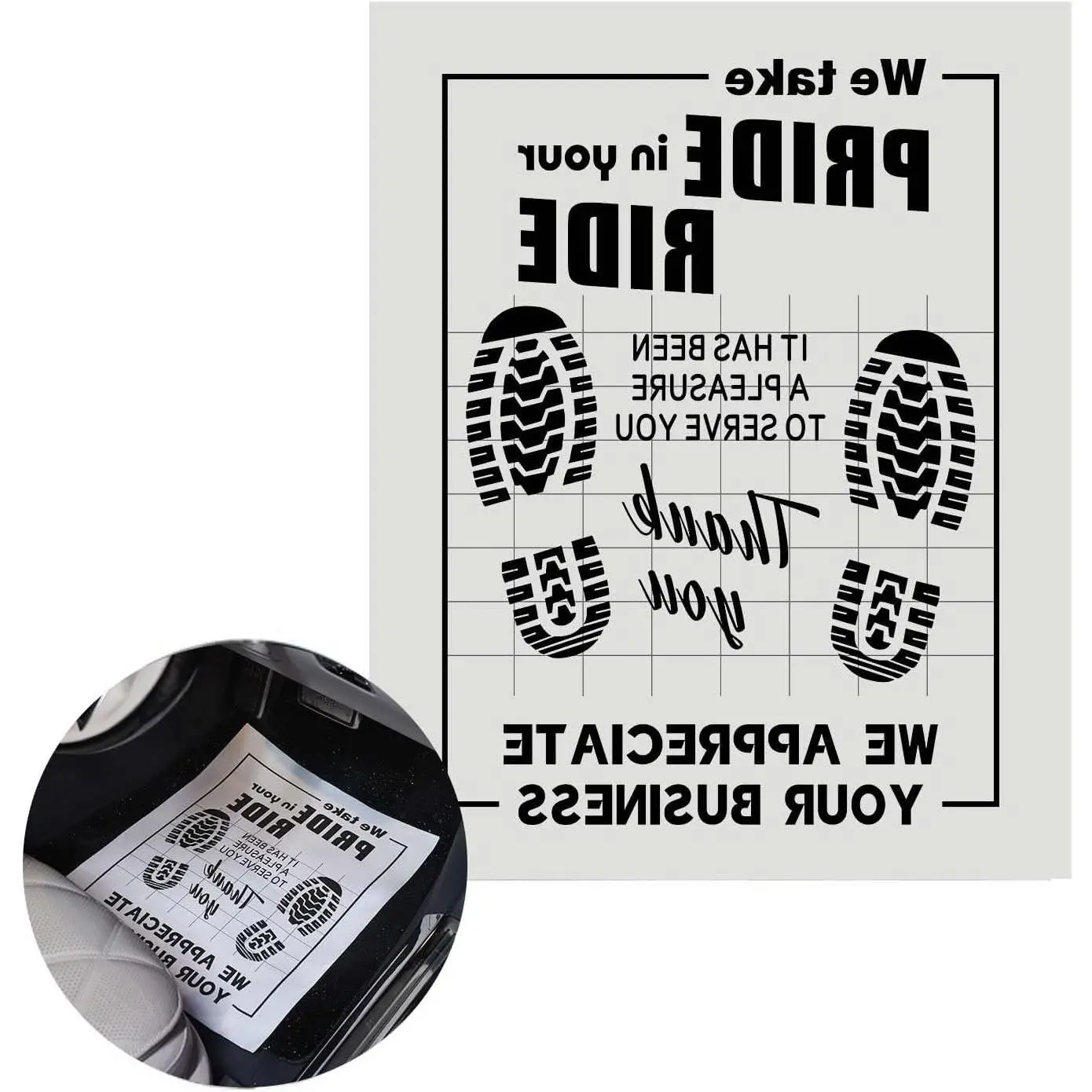 100 Pack Disposable Paper Floor Mats for Car Detailing & Auto ServiceGift