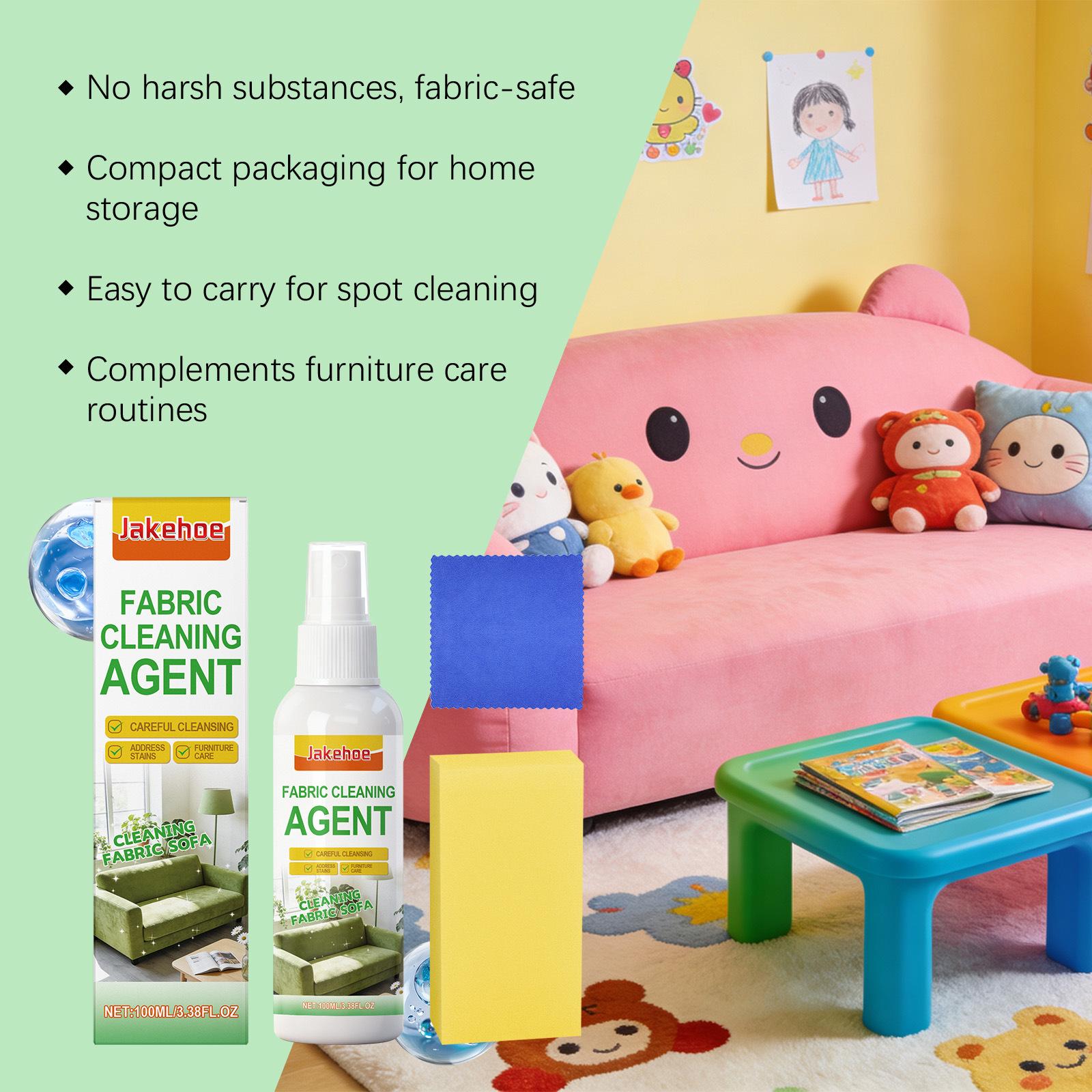 Jakehoe Fabric Sofa Dry Cleaning Agent, Fabric Curtains, Carpets, Home Stain Remover, Daily Household Cleaner