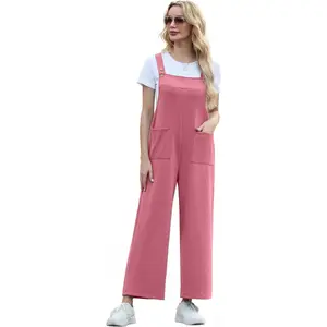 Jumpsuits For Women Boho Overalls Casual Long Bib Loose Women's Rompers with Pockets 2026