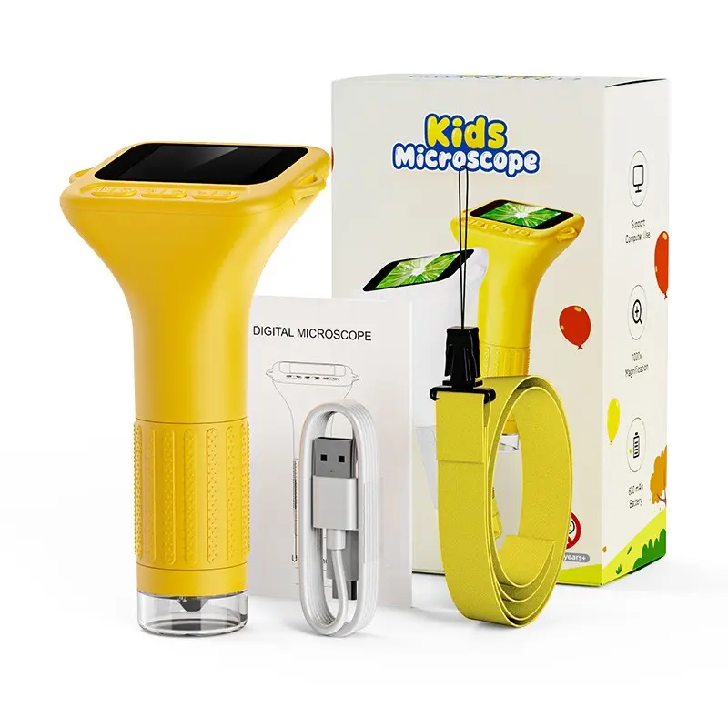 1000x Handheld Digital Microscope, 2-Inch IPS Screen, 2mp Camera, 1080P Resolution, Perfect Gift for Kids, Explore Unknown World