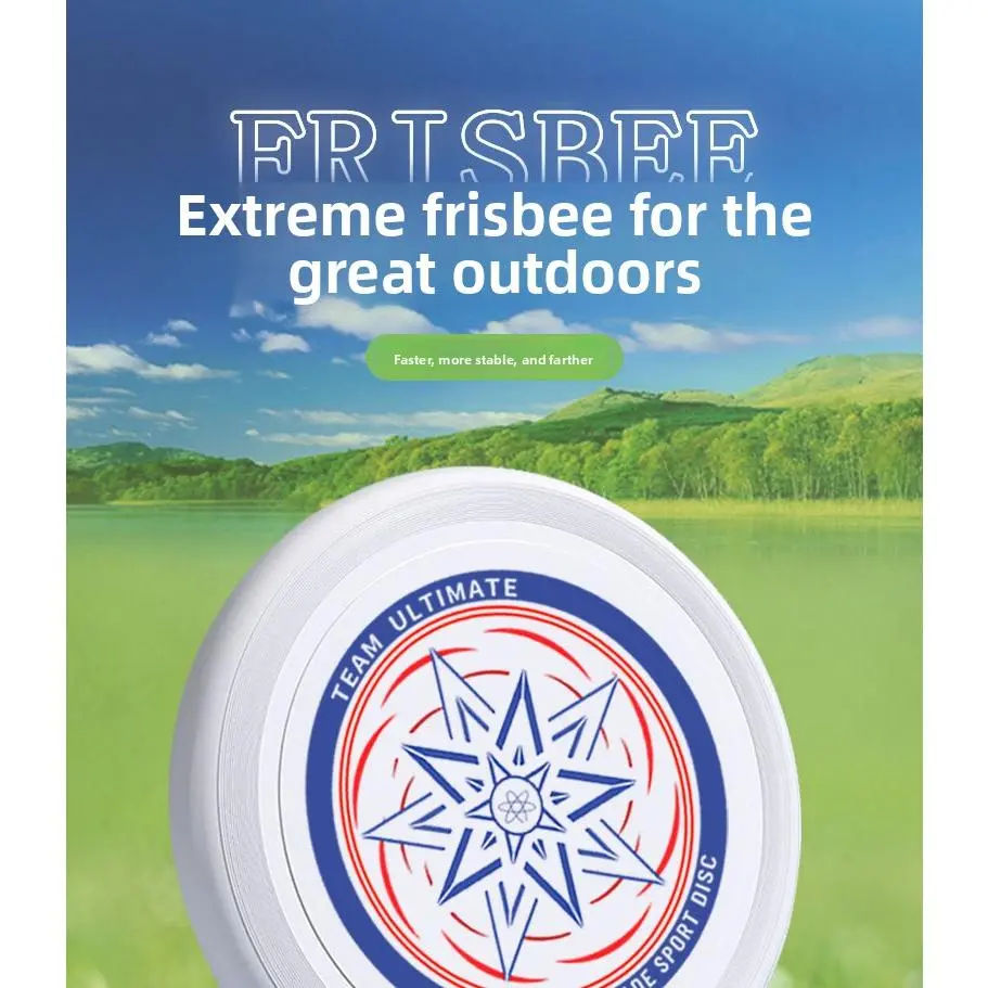 175g Professional Ultimate Frisbee, Unisex Outdoor Games Disc, Boomerang Spin Design for Adult/Child Competitive Sports & Fitness, Flexible Pp
