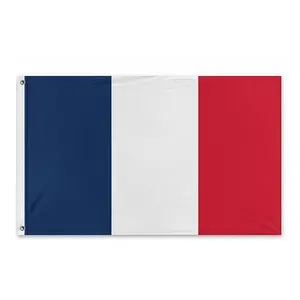 France flag 3x5 FT French flag Polyester outdoor indoor Canvas Header and Double Stitched with two Brass Grommets