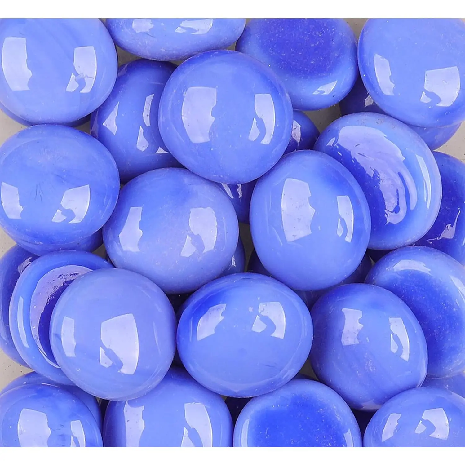 Mosaic Tiles 36 count / 200 g Pack of Glass Flat Bead Mosaic Mosaic Tile Supplies for  Decoration, DIY Crafts, Plates, Picture Frames, Flowerpots – 1.7~2.2 cm Irregular Tiles (Sea Blue)